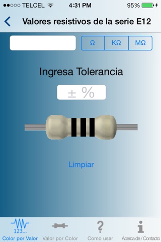 iResistor screenshot 2