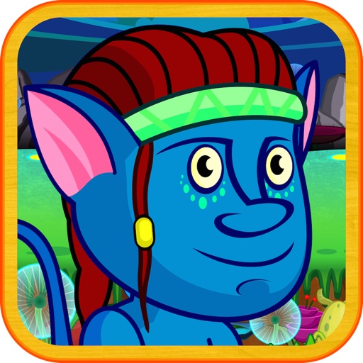 Blue Creature Run Icon