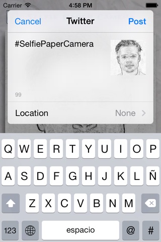 Selfie Paper Camera - Your selfies pictures in sketch modeのおすすめ画像2
