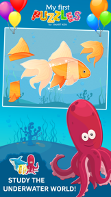 Animated Fish Jigsaw Puzzles for Kids and Toddlers screenshot