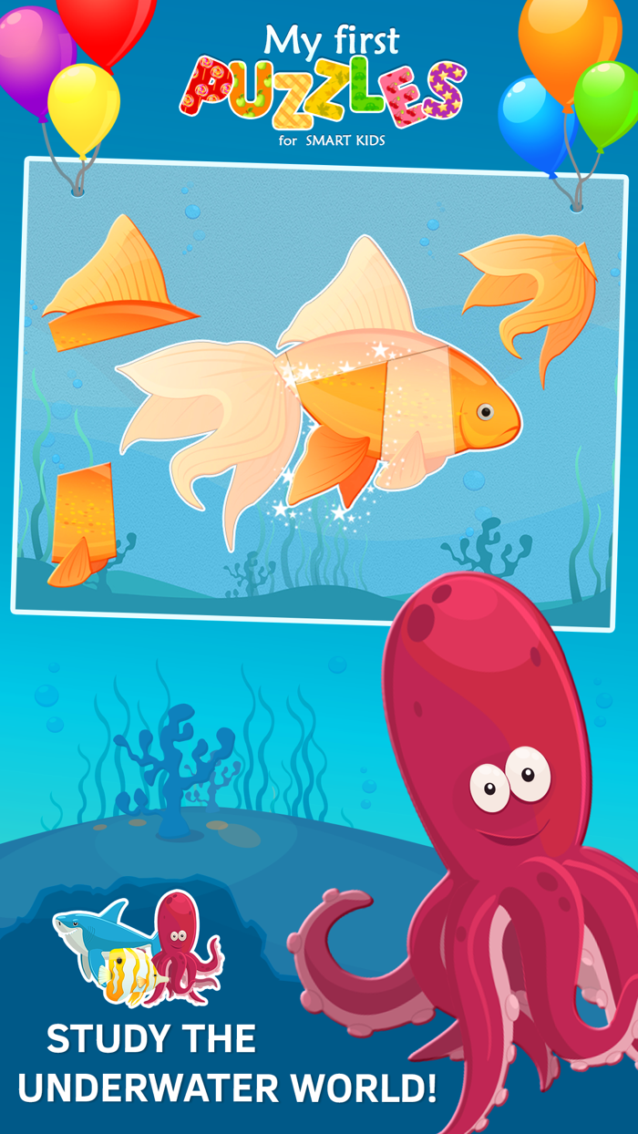 Animated Fish Jigsaw Puzzles for Kids and Toddlers