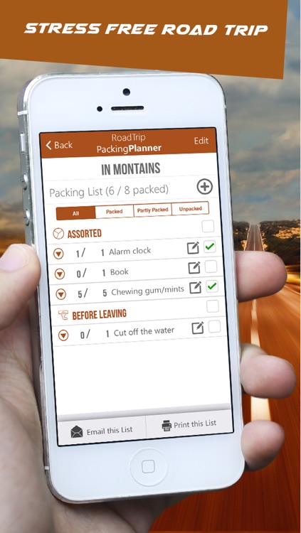 Road Trip Packing Planner - List of things that you should pack for a summer or winter Car/Bus Roadtrip