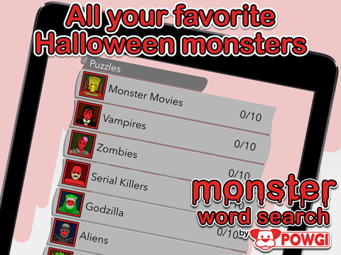 Screenshot #5 pour Monster Word Search by POWGI