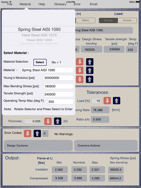 Flat Spring Design Simulator: Mechanical Engineering Design Assistant ...