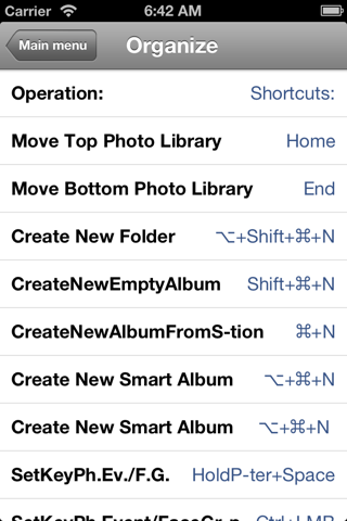Shortcuts for iPhoto screenshot 4