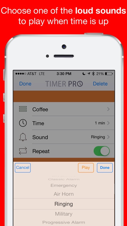 Timer Lite Free Countdown with Multiple Loud Alarm Timers for Everyday Cooking, Fitness, Timeout screenshot-4