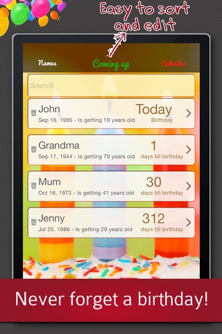 Birthday Reminder - Calendar and Countdownのおすすめ画像2