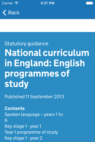 National Curriculum screenshot 2
