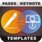 345 sets of high-quality templates, including templates and Keynote Pages templates