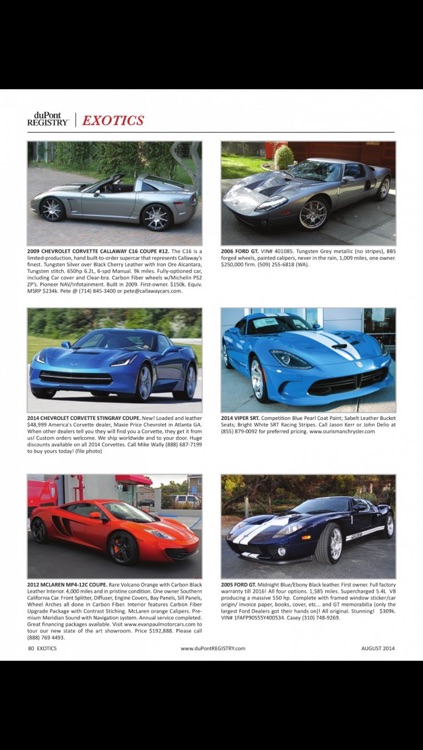 duPont Registry: A Buyer's Gallery of Fine Automobiles