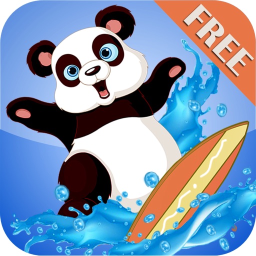 Animal Surf Race -  Panda & Friends Crazy Surfing Sports Fun Icon