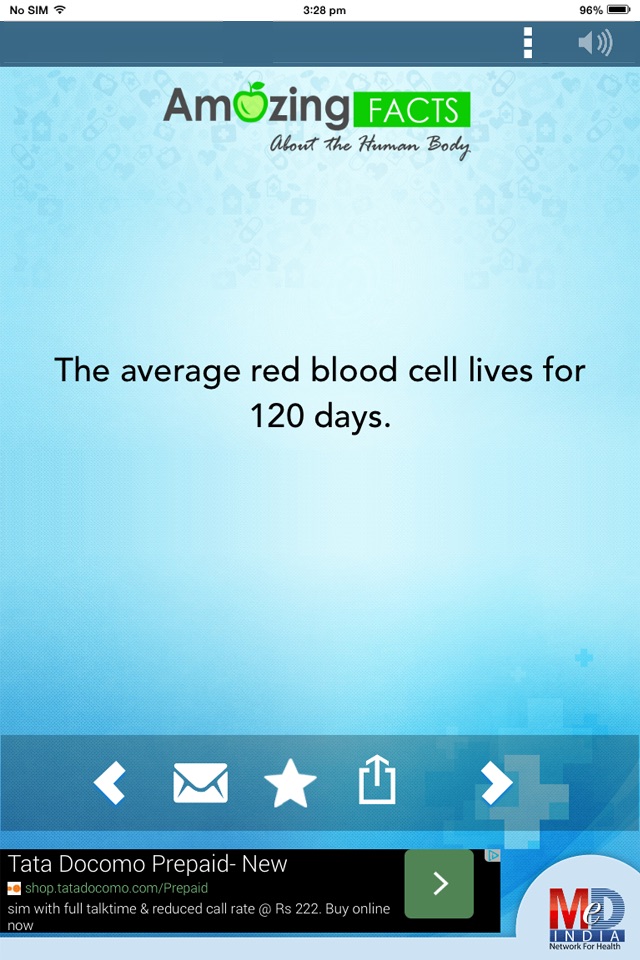 Amazing Body Facts  - Interesting medical facts about the human body from Medindia screenshot 3