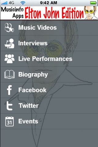 Musicinfo Apps - Elton John Edition! screenshot 2