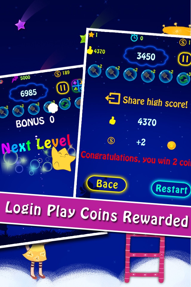 Lucky Stars 2 - A Free Addictive Star Crush Game To Pop All Stars In The Sky screenshot 4