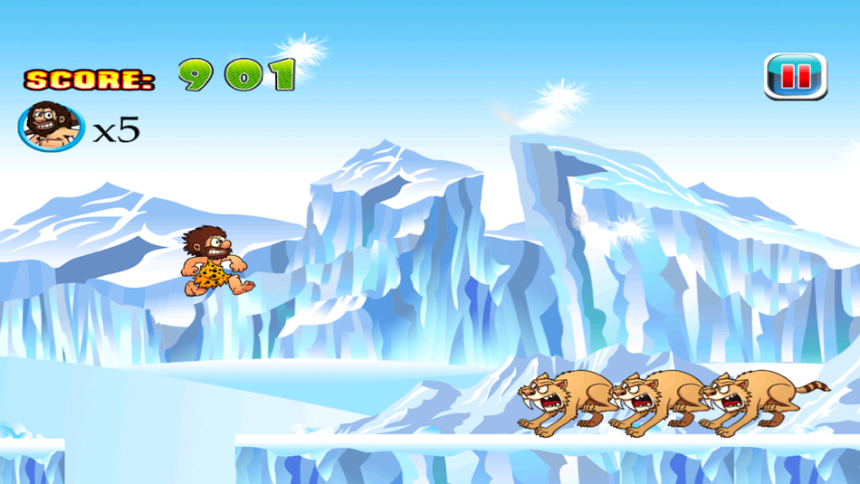 #3. Dumb Caveman Jake's Pre Ice Age Run: Ways to Escape if You Can (iOS) 由: Kris Copeland