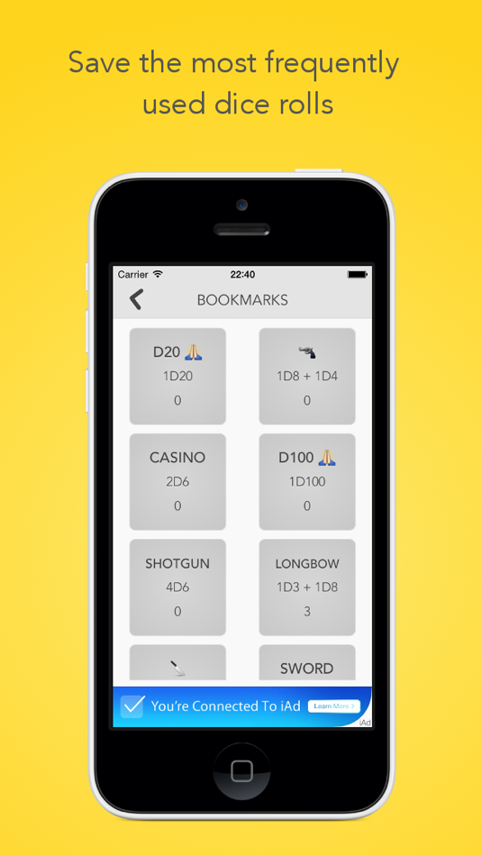 #2. Dice - Your app for RPGs, wargames and board games (iOS) 由: Adolfo Vera Blasco