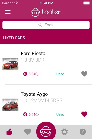 Tooter: de auto zoekmachine screenshot 4