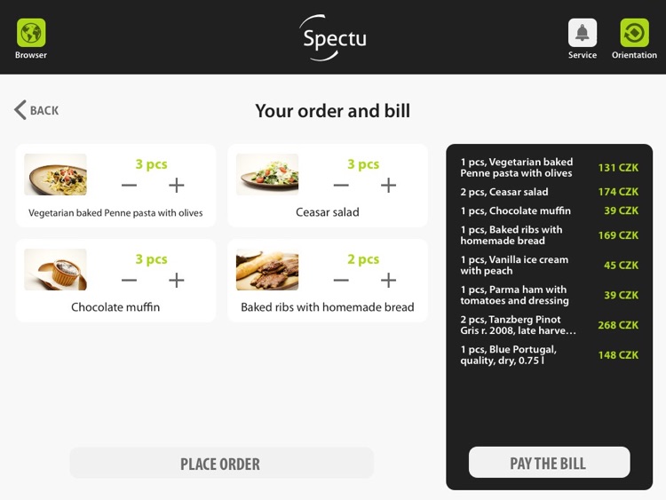 Spectu - digital restaurant menu with ordering, POS connection and local printing screenshot-4
