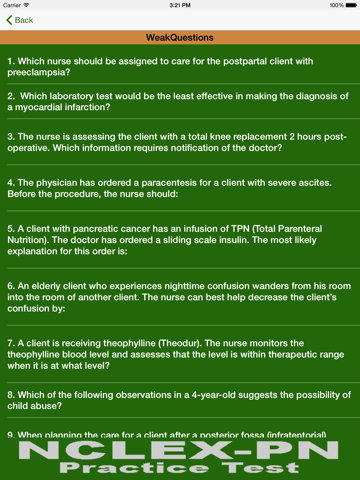 NCLEX PN MOCK FREE iPad screenshot 5 - Education app