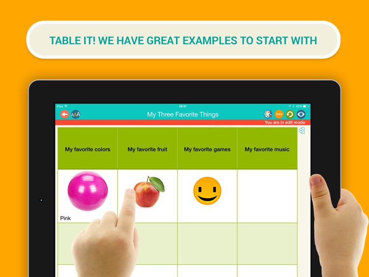 Table it! – Students with special needs learn to organize their world of knowledge screenshot-3