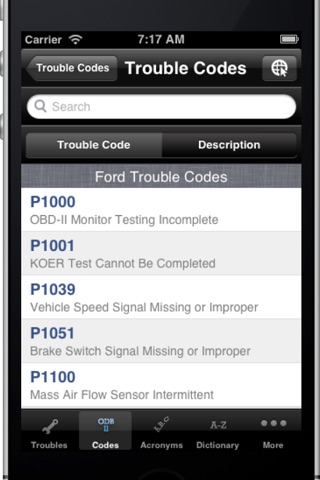 Mechanic Mate - Auto Troubleshooting, OBD-II Trouble Codes, Acronyms and Dictionary screenshot 2