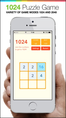 1024 Puzzle Game - mobile logic Game - join the numbersのおすすめ画像3