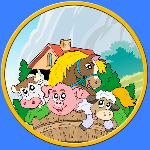 funny farm animals for kids - free game icon