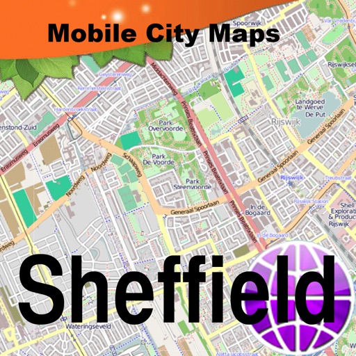 Sheffield, UK, Street Map icon