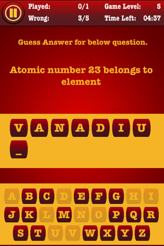 1 Minute Elements challenge - Best chemistry game for students ( Quiz , Guess , Hangman , Test , educational , formula  ) free screenshot 3