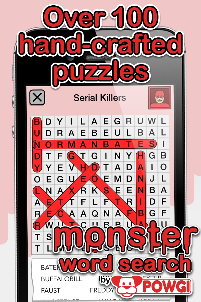 Monster Word Search by POWGI screenshot 3