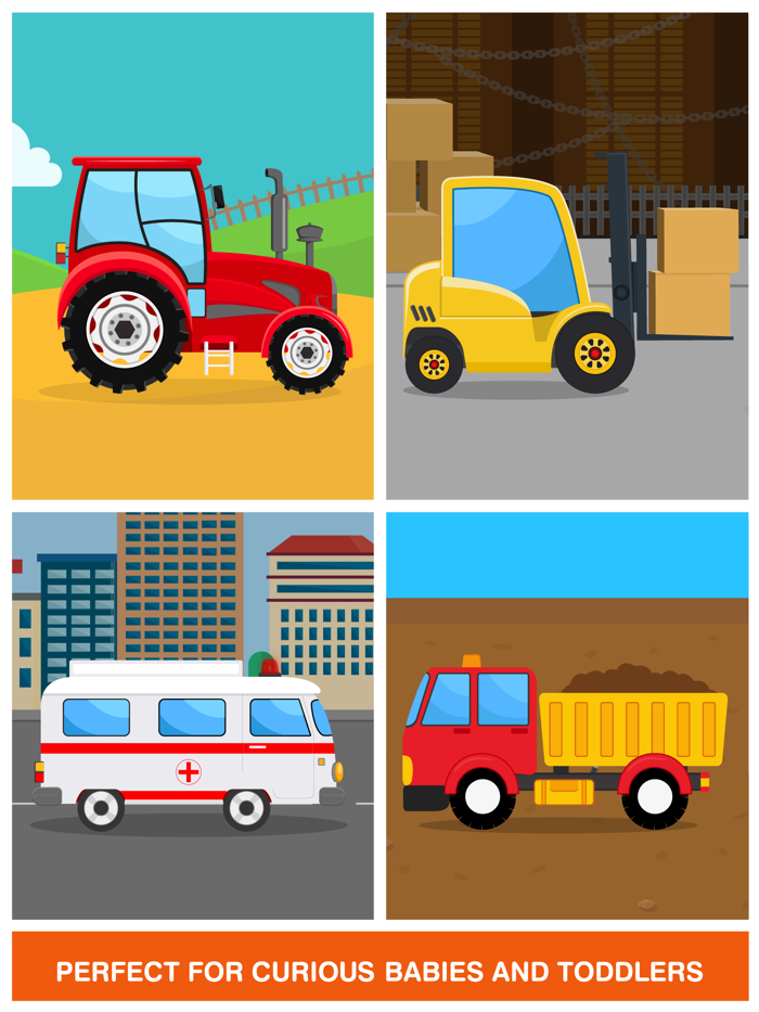 Peekaboo Trucks Cars and Things That Go Lite Learning Game for Kids