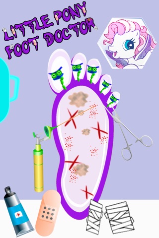 A Little baby pony pet vet Foot(toe) Doctor(dr) & leg nail spa kids games screenshot 3