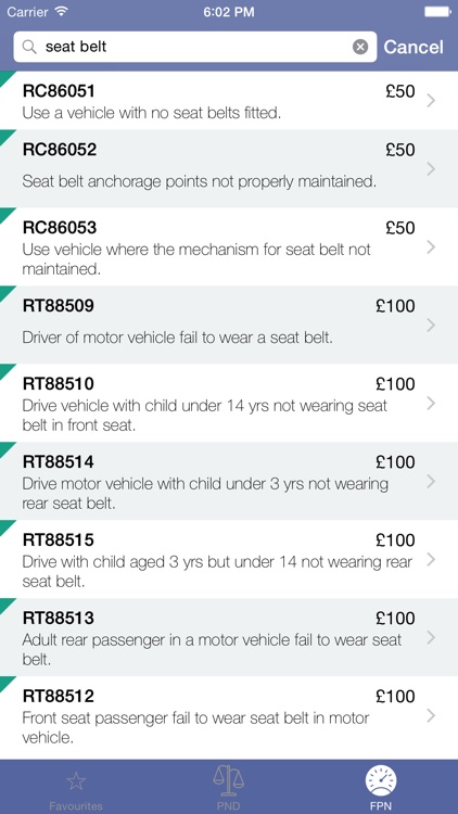 Penalties - FPN & PND PentiP Codes & Costs for UK Police screenshot-3