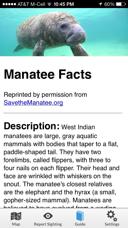 #4. Manatee Alert (iOS) By: Conserve.IO