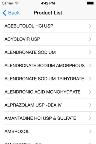 Interchem Product List screenshot 2
