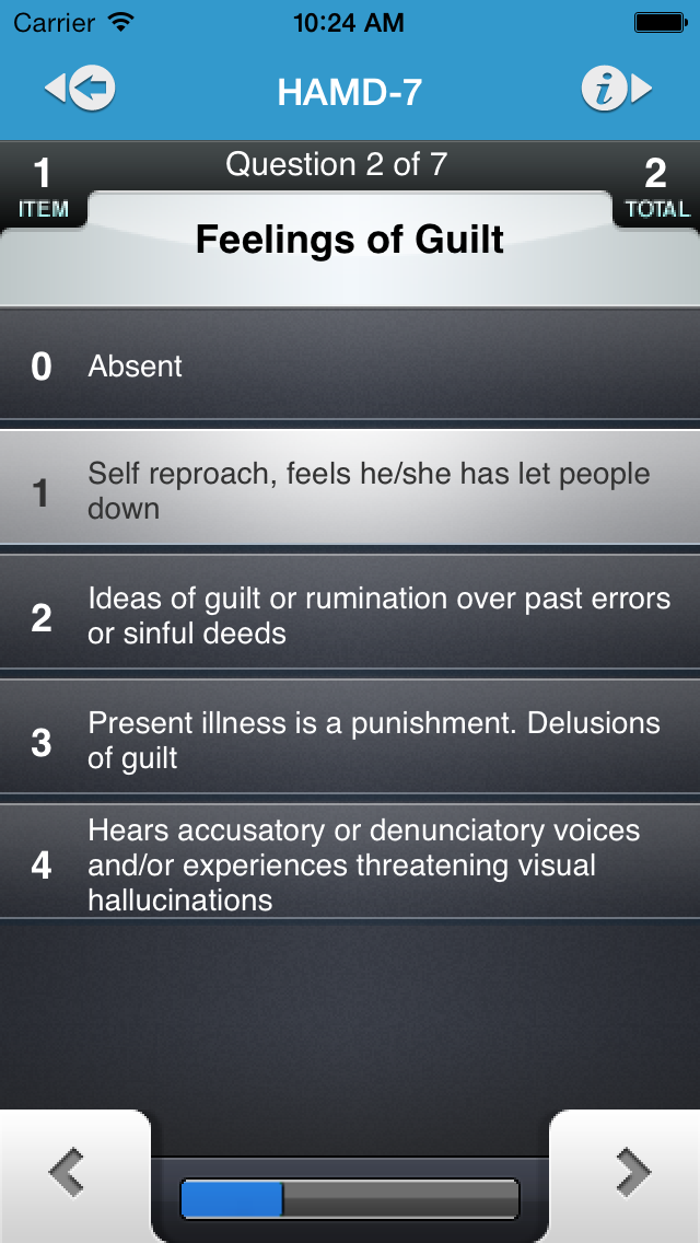 Screenshot #3 pour Hamilton Depression Rating Scale (HAMD-7)