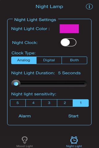 Night Light Ultimate - Mood Light with Music, NightLight with sound sensor, Time Display & Alarm Clock screenshot 3