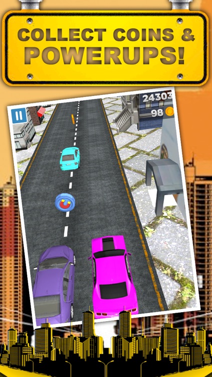 A 3D Downtown City Racing Game FREE screenshot-3