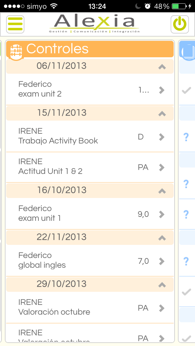 Alexia Educación Screenshot