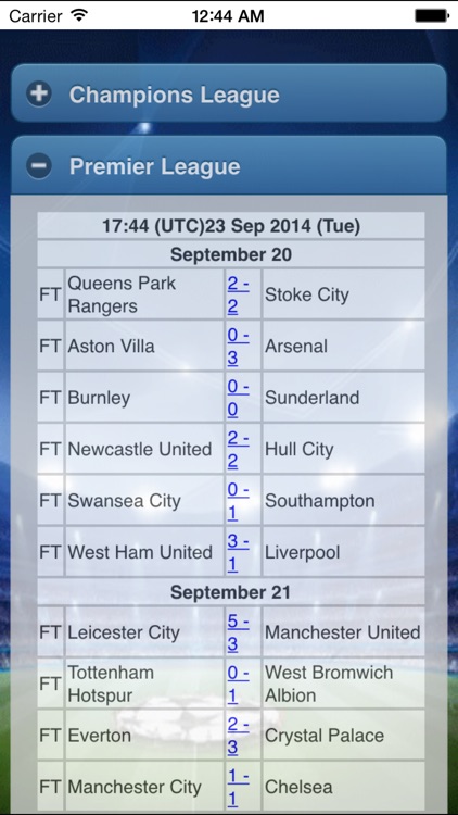 Football Livescore - live results of soccer