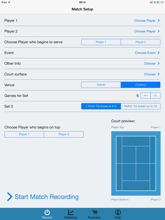 Tennis Analyzer - Scoring and analysing matches. screenshot-3