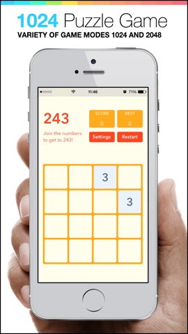 1024 Puzzle Game - mobile logic Game - join the numbersのおすすめ画像4