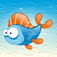 海のジグソーパズル - 子供、幼児と親のためのジグソーパズルのゲーム！ 学ぶ 魚、ウナギ、カニ、カメ、水、海、幼稚園、保育園や保育所のためのサメ