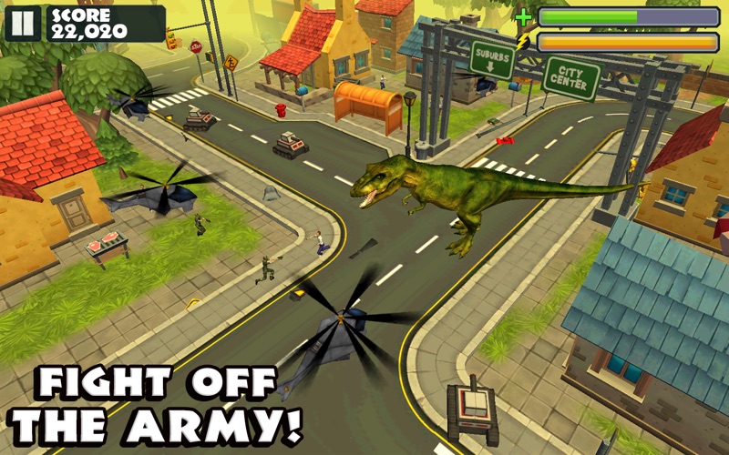 Screenshot #3 pour Jurassic Rampage: Smash the City!