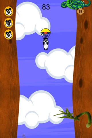 Fall in the jungle : Super panda skydiving - Free Edition screenshot 2