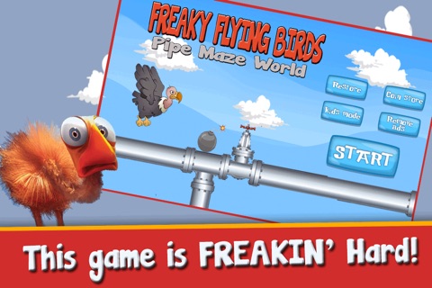 Freaky Flying Flapping Birds : The Pipe Maze World  - by Top Free Fun Games screenshot 2