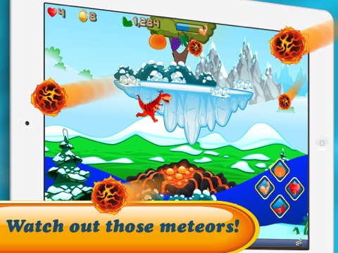 Screenshot #6 pour Run Dino Run 2: jouer un bébé dinosaure de TRex course mignon et drôle dans un parc mondial jurassique préhistorique - nouveau jeu gratuit de HD pour iPad par jeux Tiltan