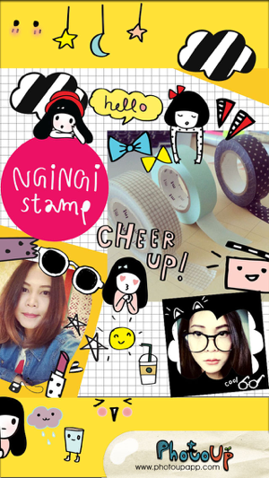 ‎NgiNgi Stamp by PhotoUp- Doodle and cute stamps for decoration photos Screenshot