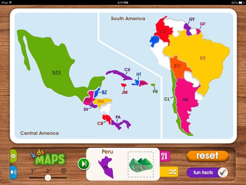 Kids Maps - South America screenshot 2