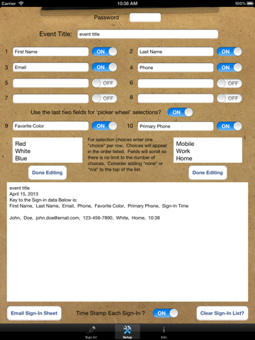 Sign-In Sheet - Collect Attendee Information screenshot 3
